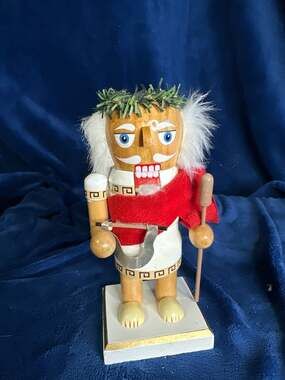 December Home Roman Chubby Wooden Nutcracker Christmas Decor